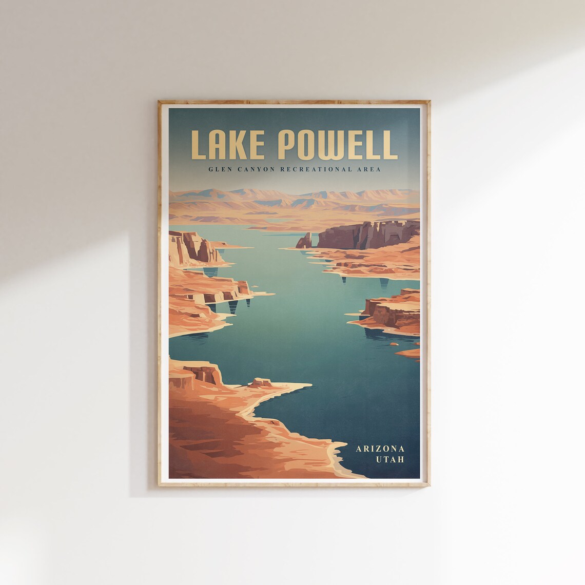 Lake Powell California Travel Poster, USA Travel Art - Image 2