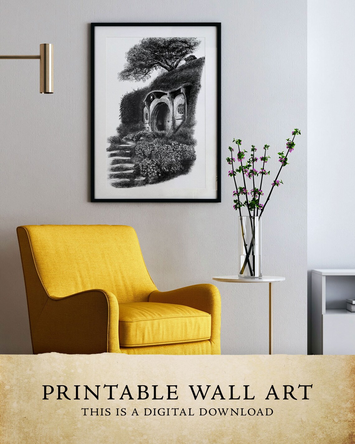 Bag End Drawing, The Hobbit and Lord of the Rings Art Print - Image 3