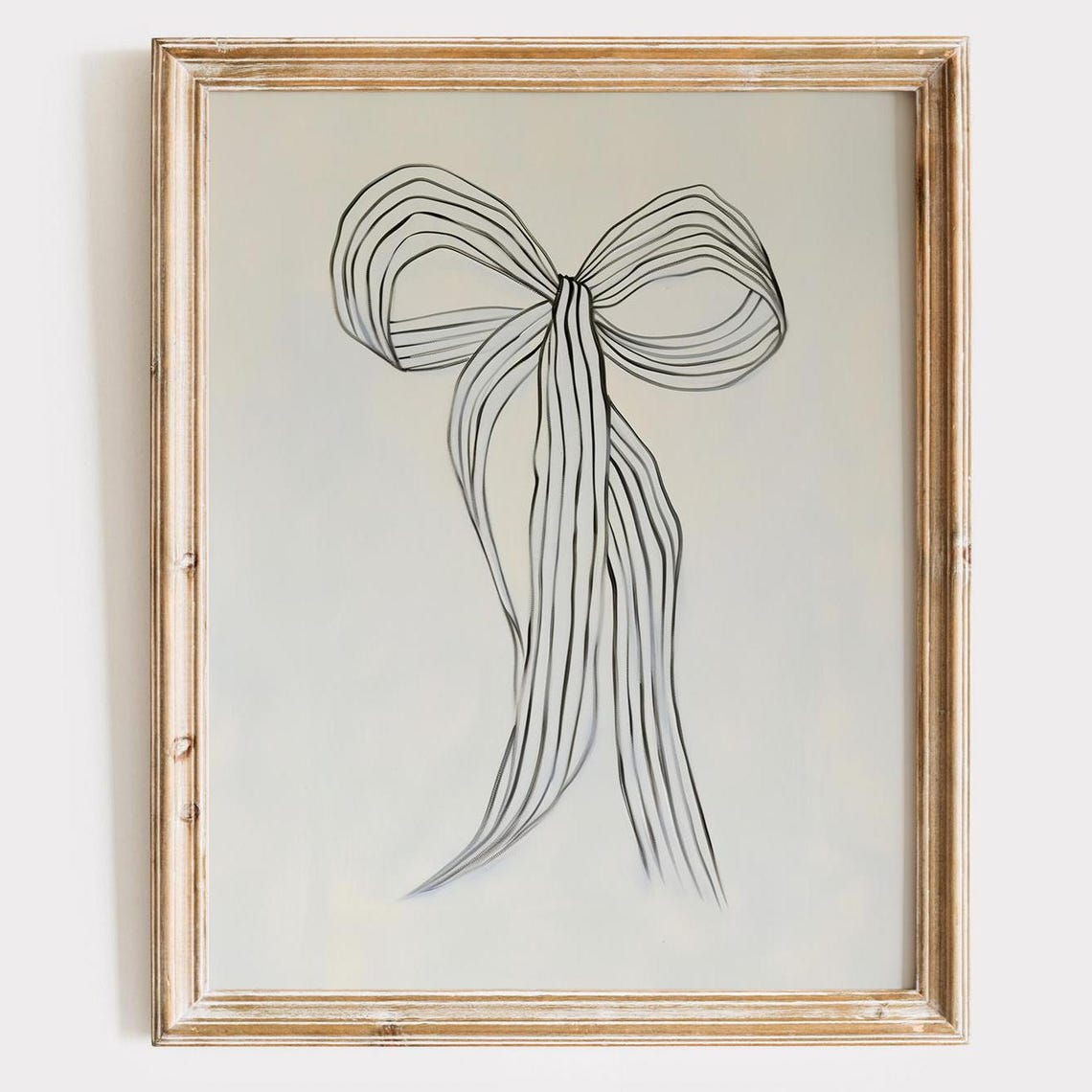 Black Coquette Bow Minimalist Girly Wall Art