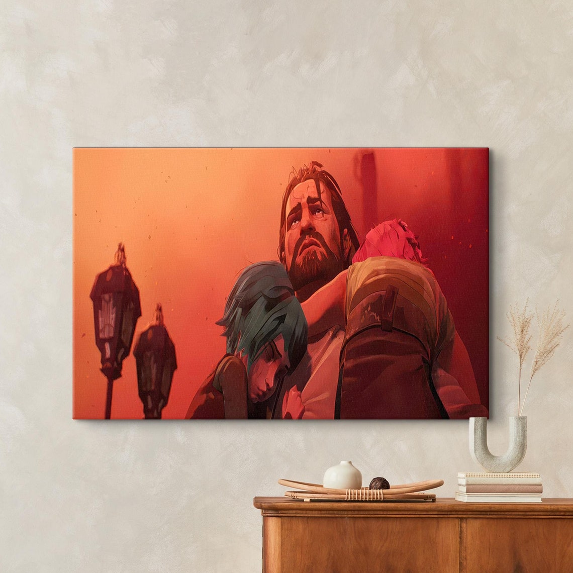 Arcane Jinx Poster Arcane Movie Prit Vander Print The Salvation Of Vi And Powder Arcane Opening Scene Poster Game Room Art Gamer Gift