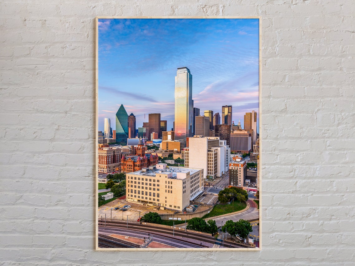 Real Photo Dallas Print Dallas Wall Art Dallas Poster Dallas Photo Dallas Poster Print Dallas Wall Decor Texas United States