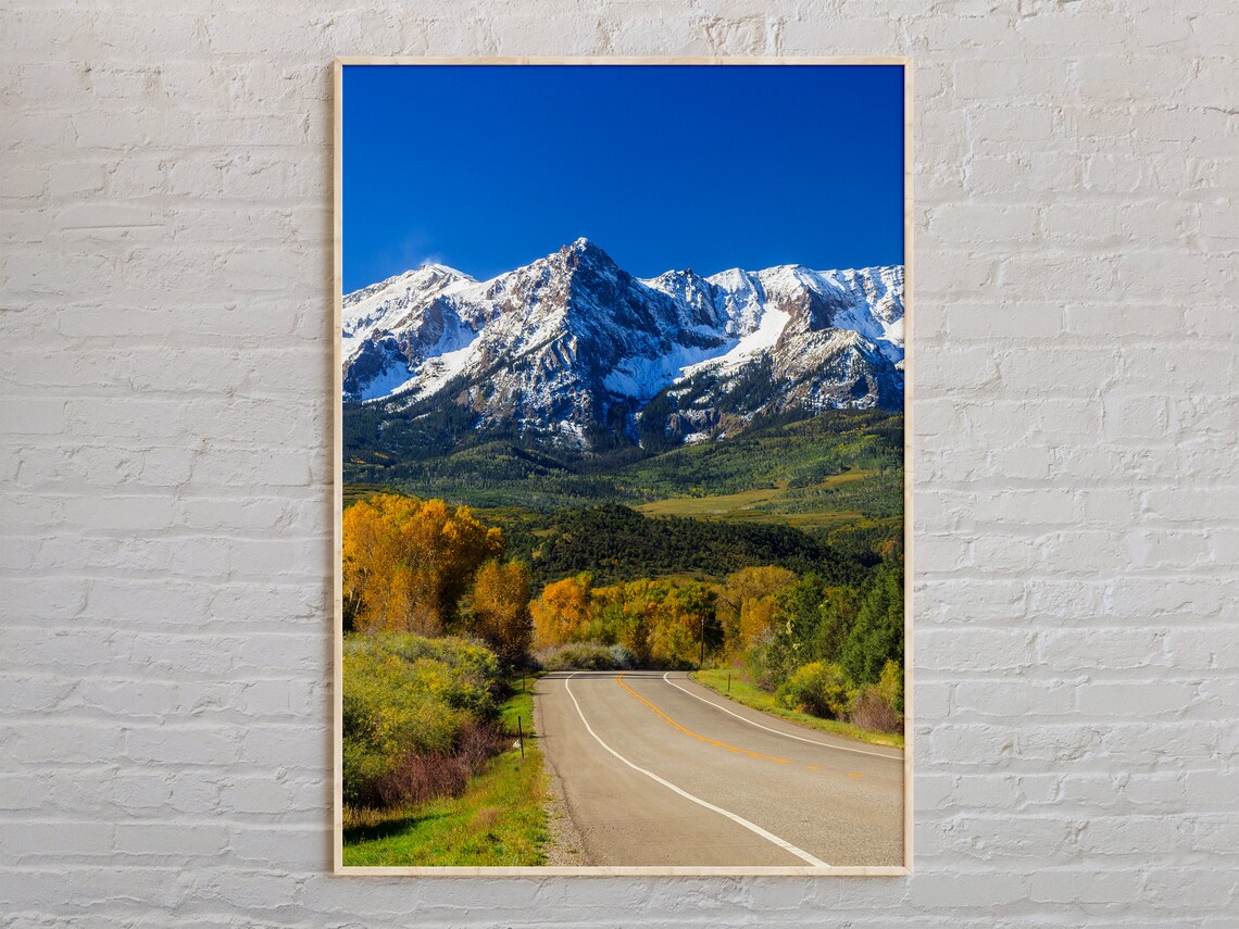 Rocky Mountain National Park Snow Capped Peaks and Golden Aspens Poster