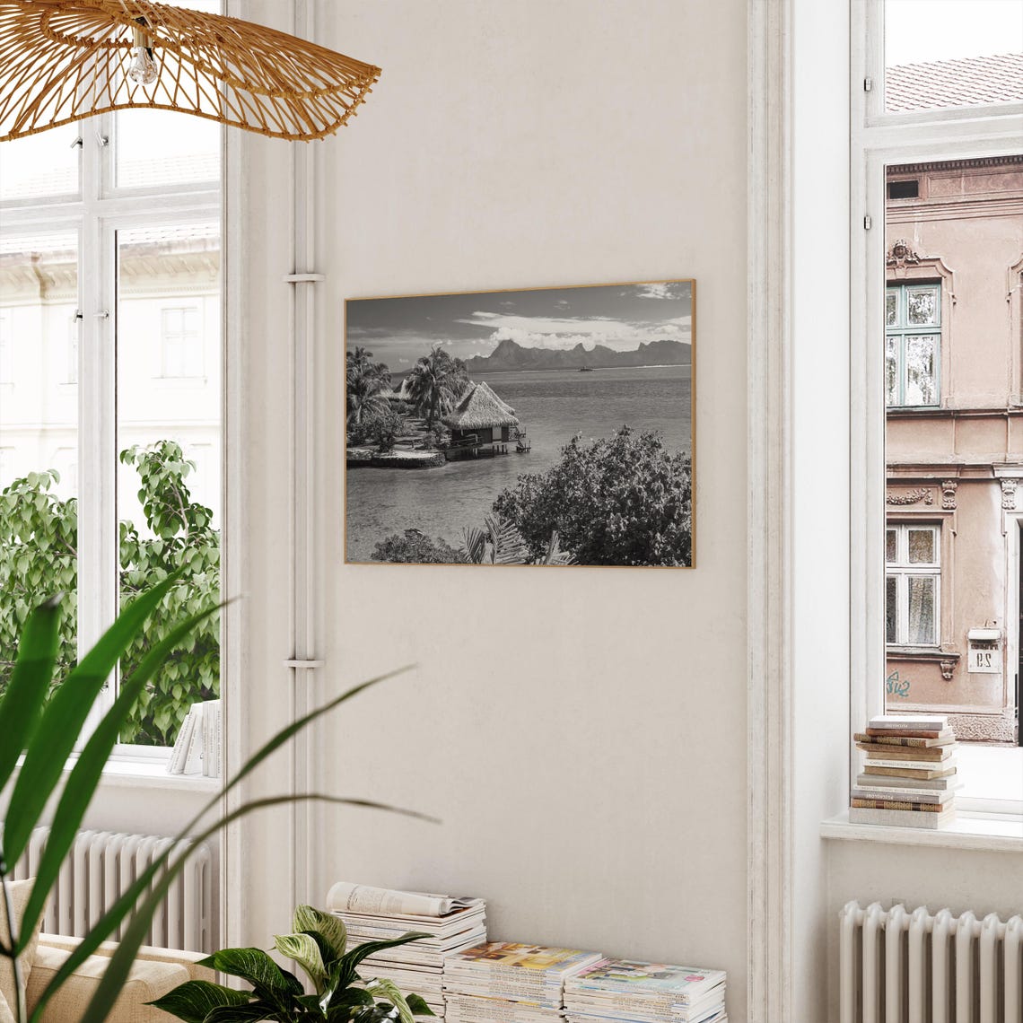 Black And White Tahiti Print Tahiti Wall Art Tahiti Poster Tahiti Photo Tahiti Poster Print Tahiti Wall Decor Oceania Poster Print - Image 3