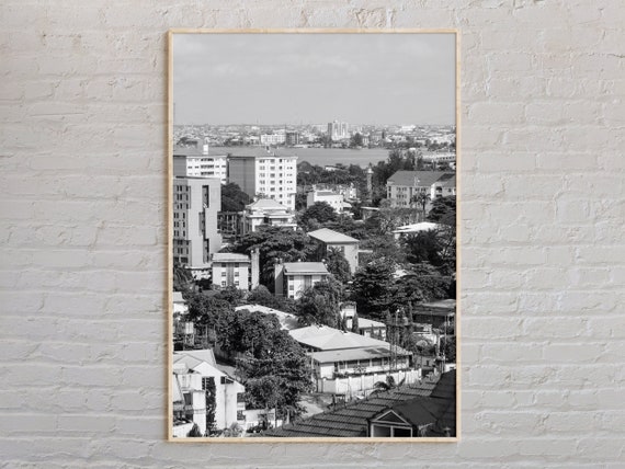 Black And White Lagos Print Wall Art Poster Photo Decor Nigeria