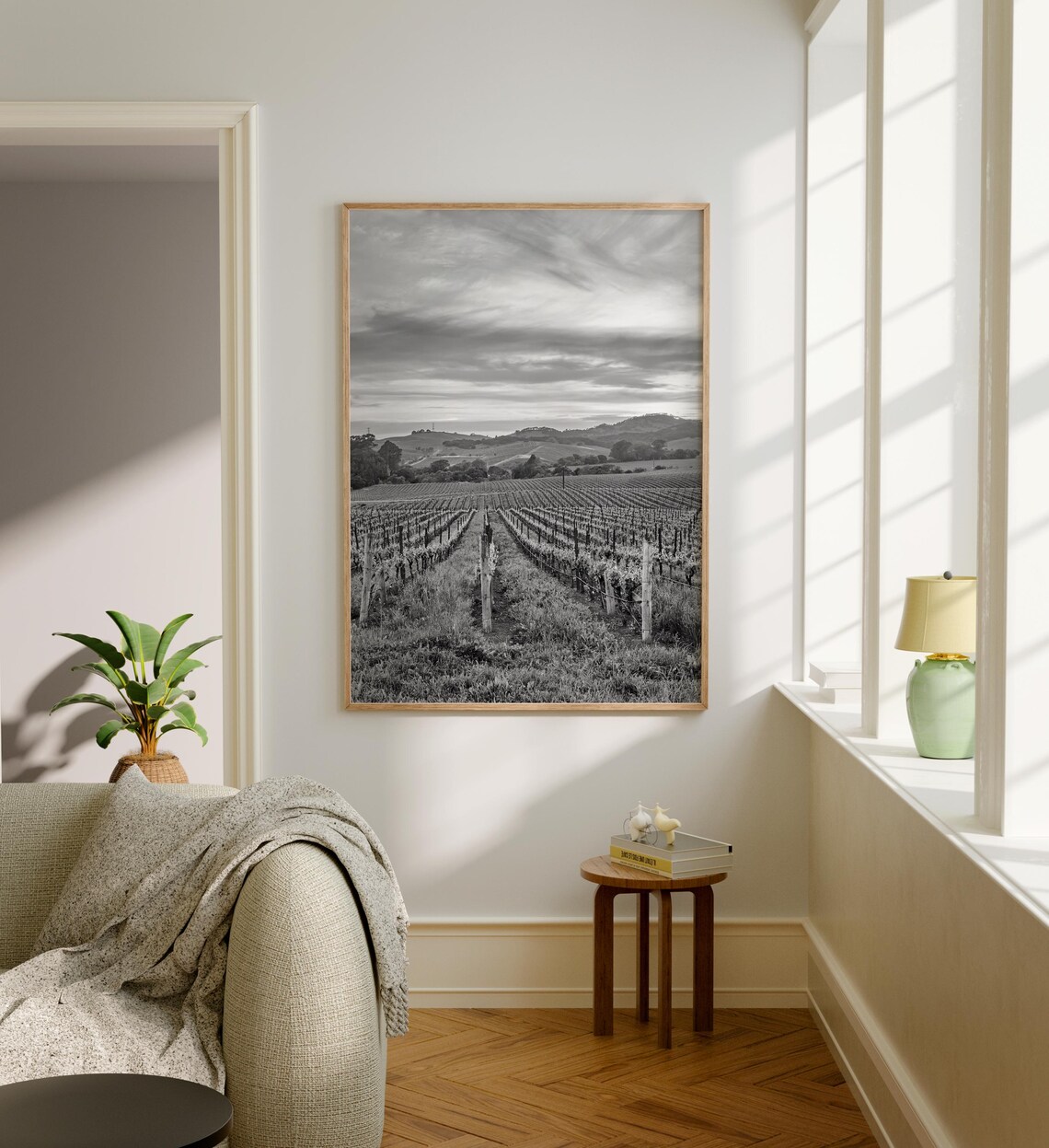 Black And White Napa Valley Travel Poster - Image 5
