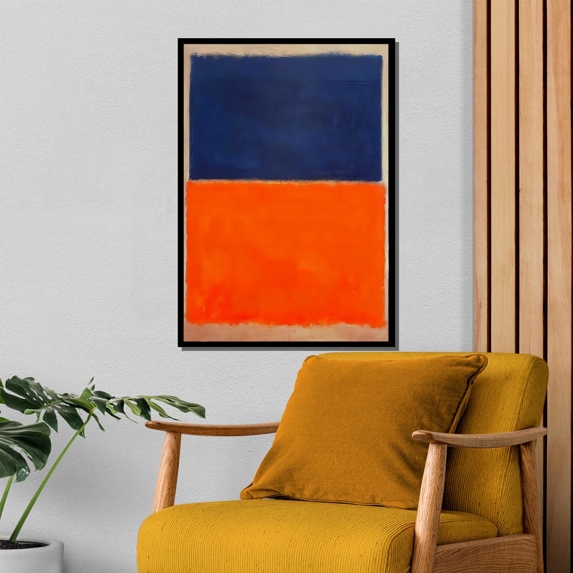 Mark Rothko Blue And Orange Painting Bold Abstract Art Gift For Contemporary Home Dcor Modern Wall Accent - Image 4