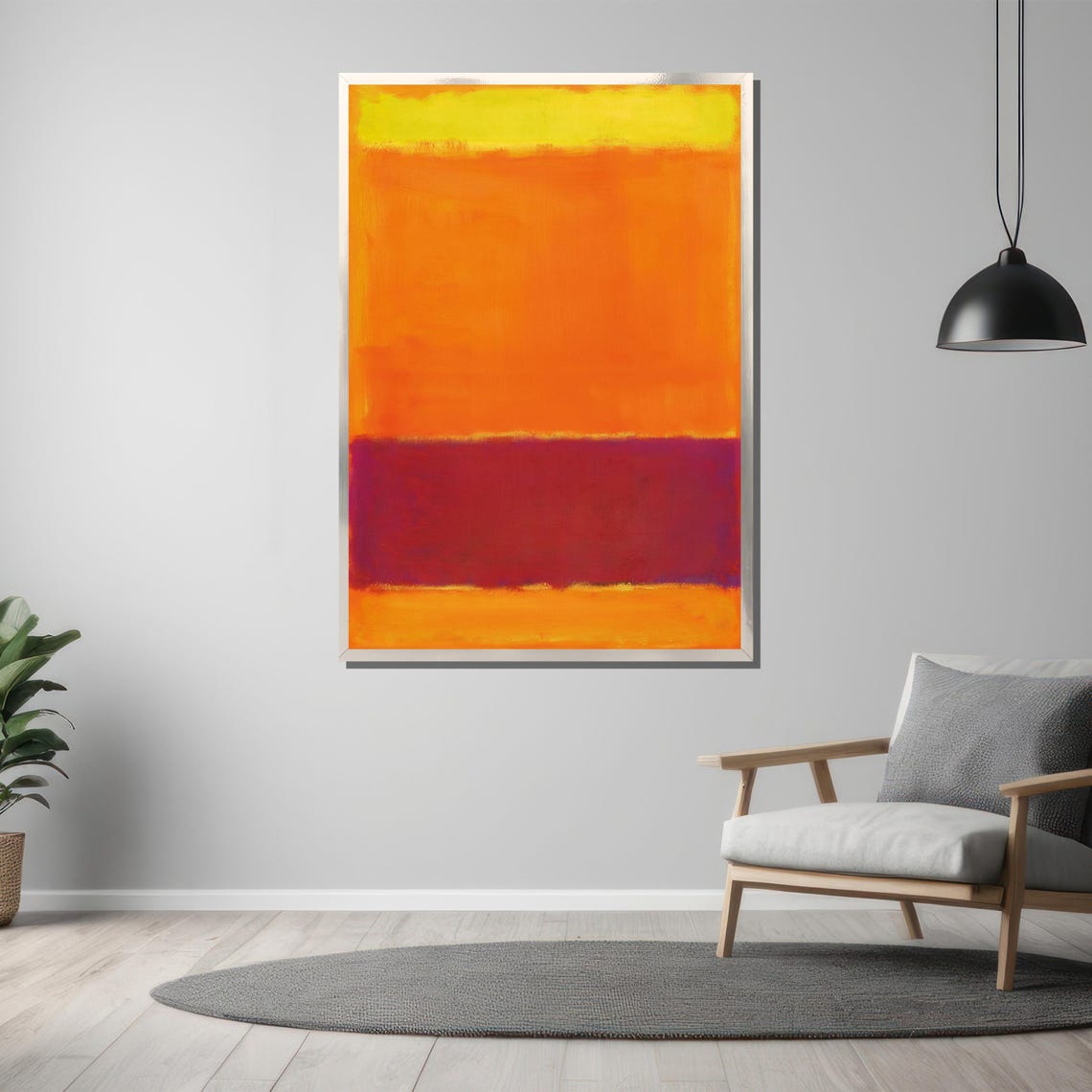 Mark Rothko Orange And Deep Red Painting Vivid Abstract Art Gift For Bright And Bold Wall Dcor Enthusiasts - Image 3