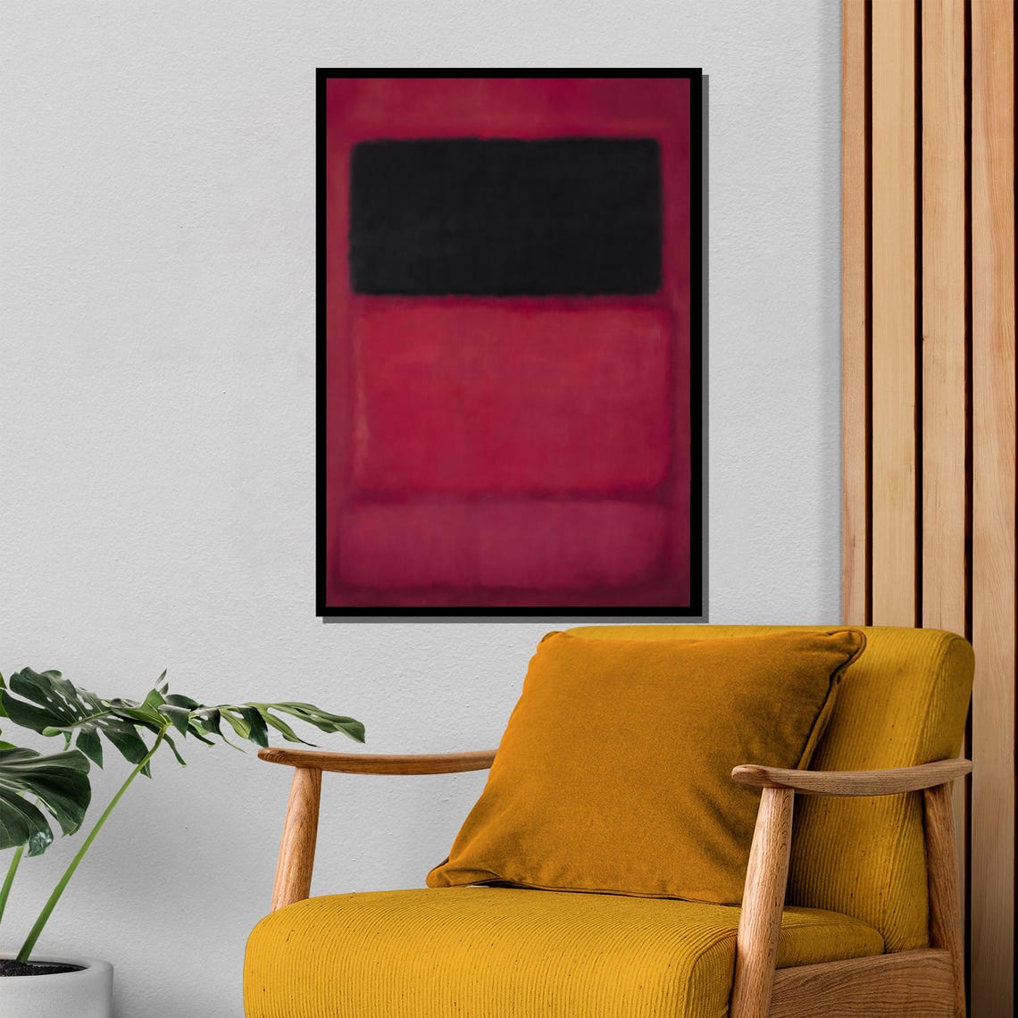 Mark Rothko Inspired Red And Black Painting Timeless Abstract Art Gift For Bold Home And Office Wall Dcor - Image 4