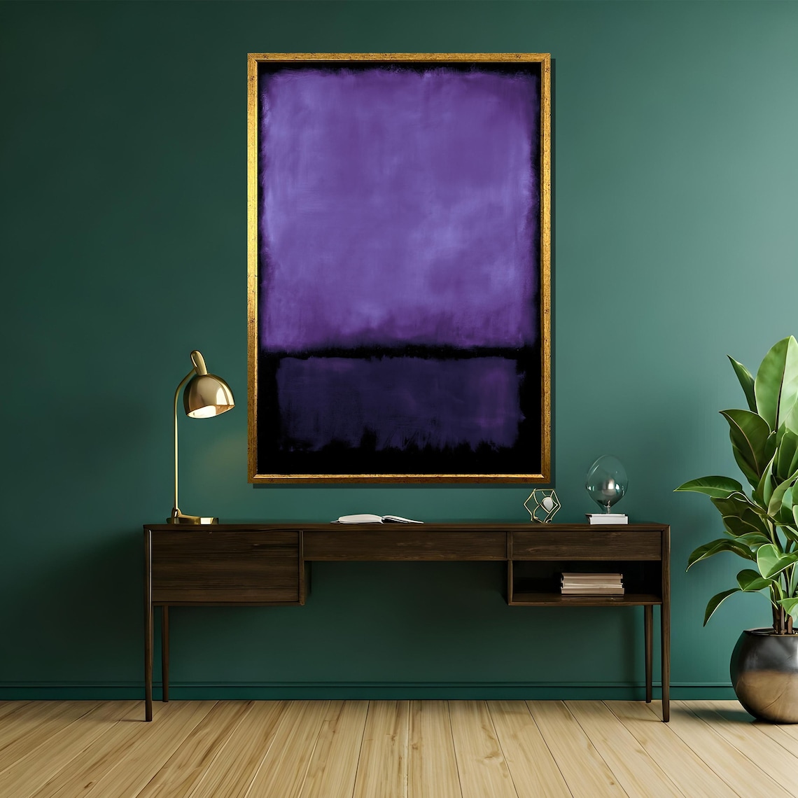 Mark Rothko-Inspired Purple and Black Abstract Art Print - Image 5