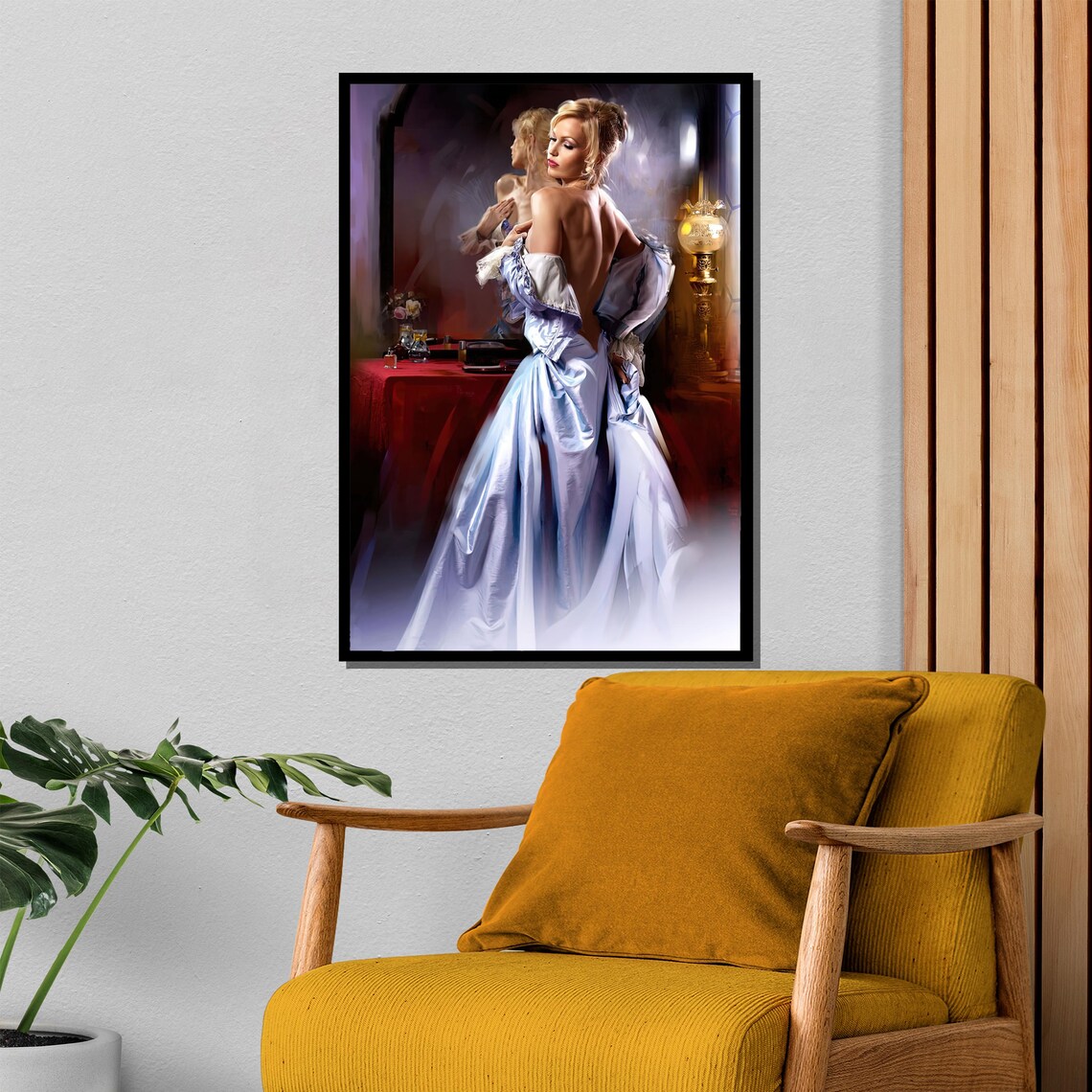 Victorian Lady In Ice Blue Gown Romantic Classic Beauty Poster - Image 4