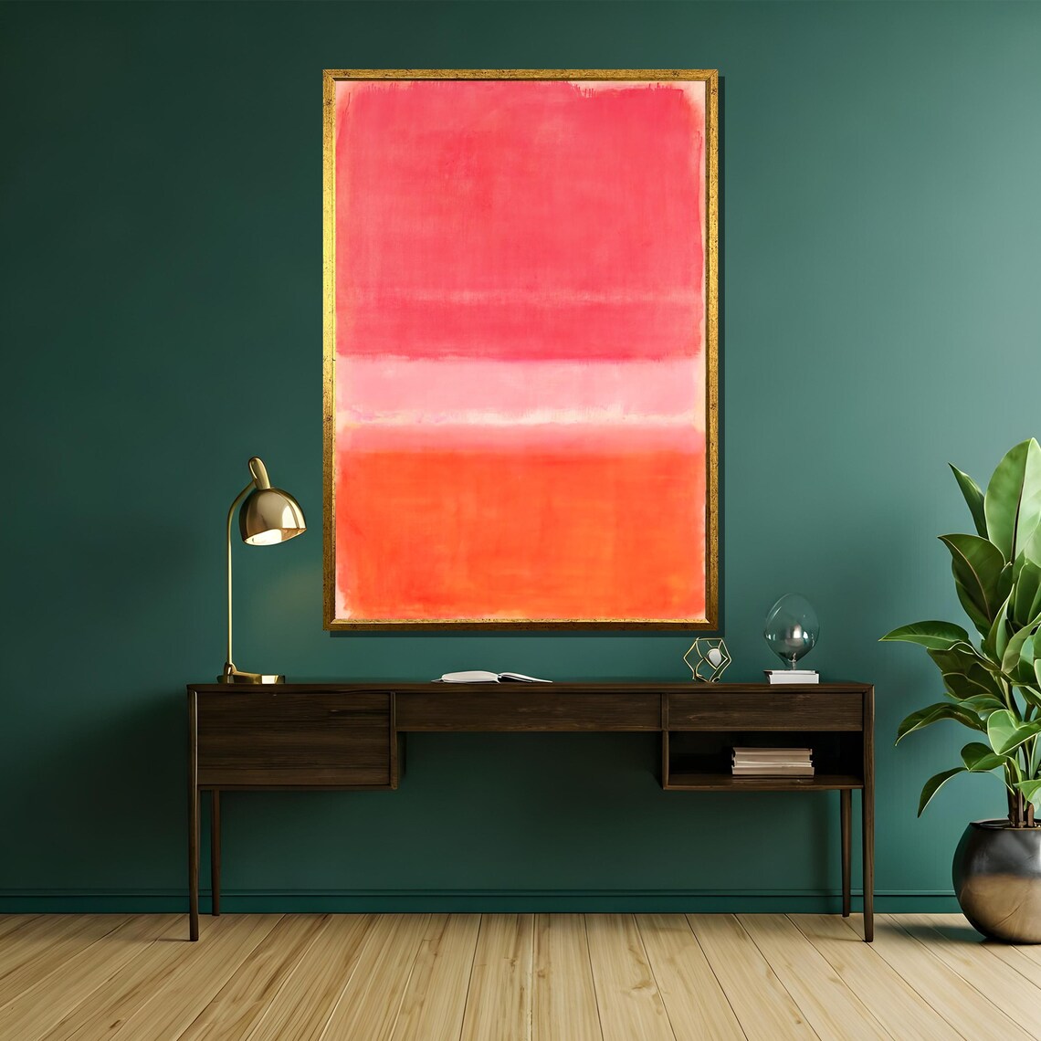 Vibrant Pink And Orange Abstract Painting Bold Artistic Gift For Modern Wall Decor And Colorful Home Spaces - Image 5