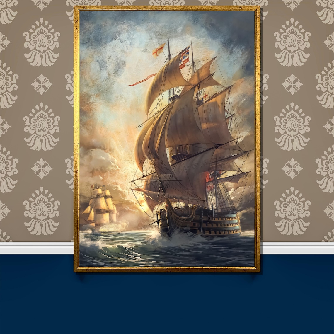 Historic Sailing Ship Vintage Maritime Art Print