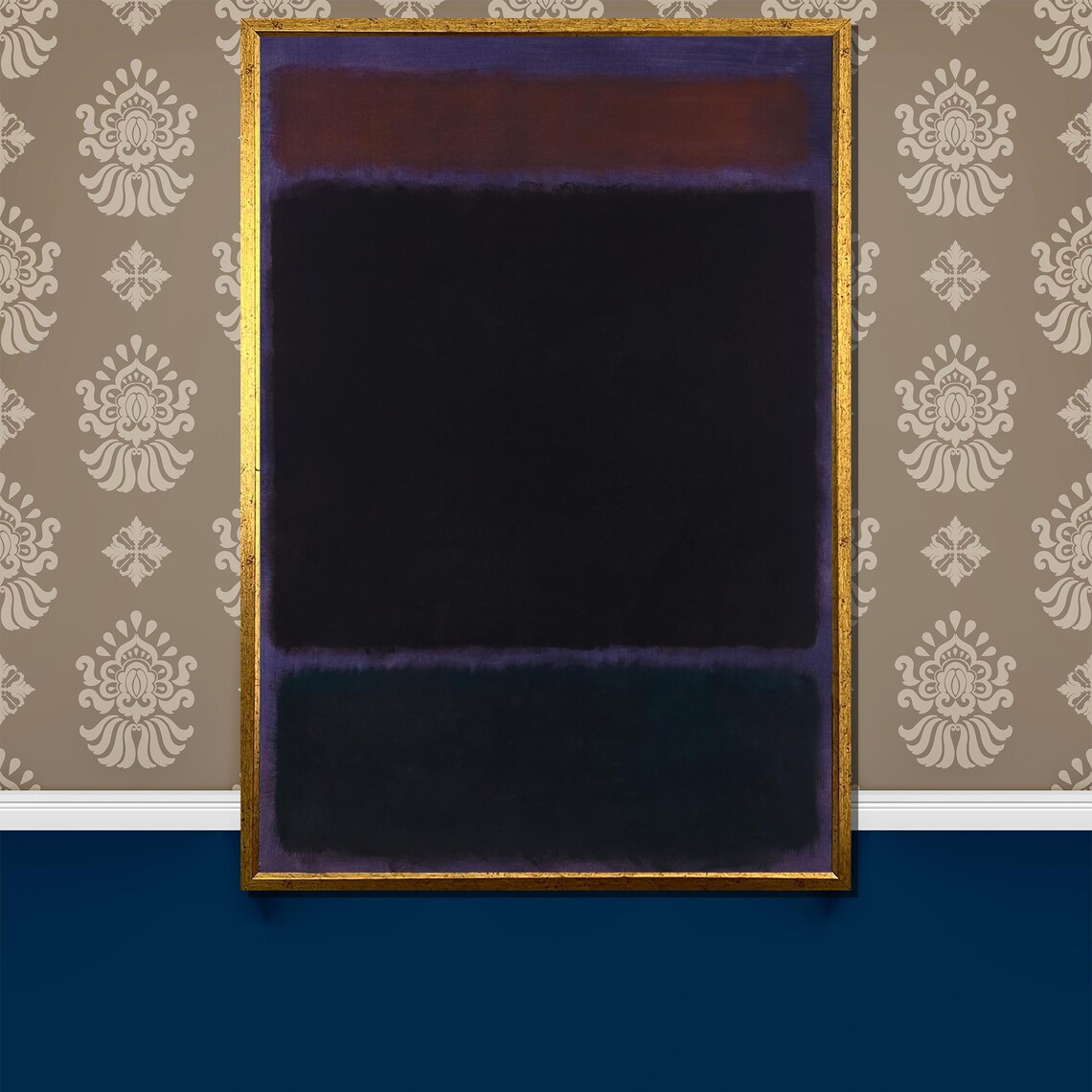 Rothko Style Dark Purple And Black Moody Color Field Art Poster