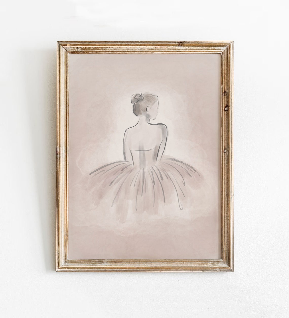 Ballerina Watercolor Print Abstract Ballet Wall Art