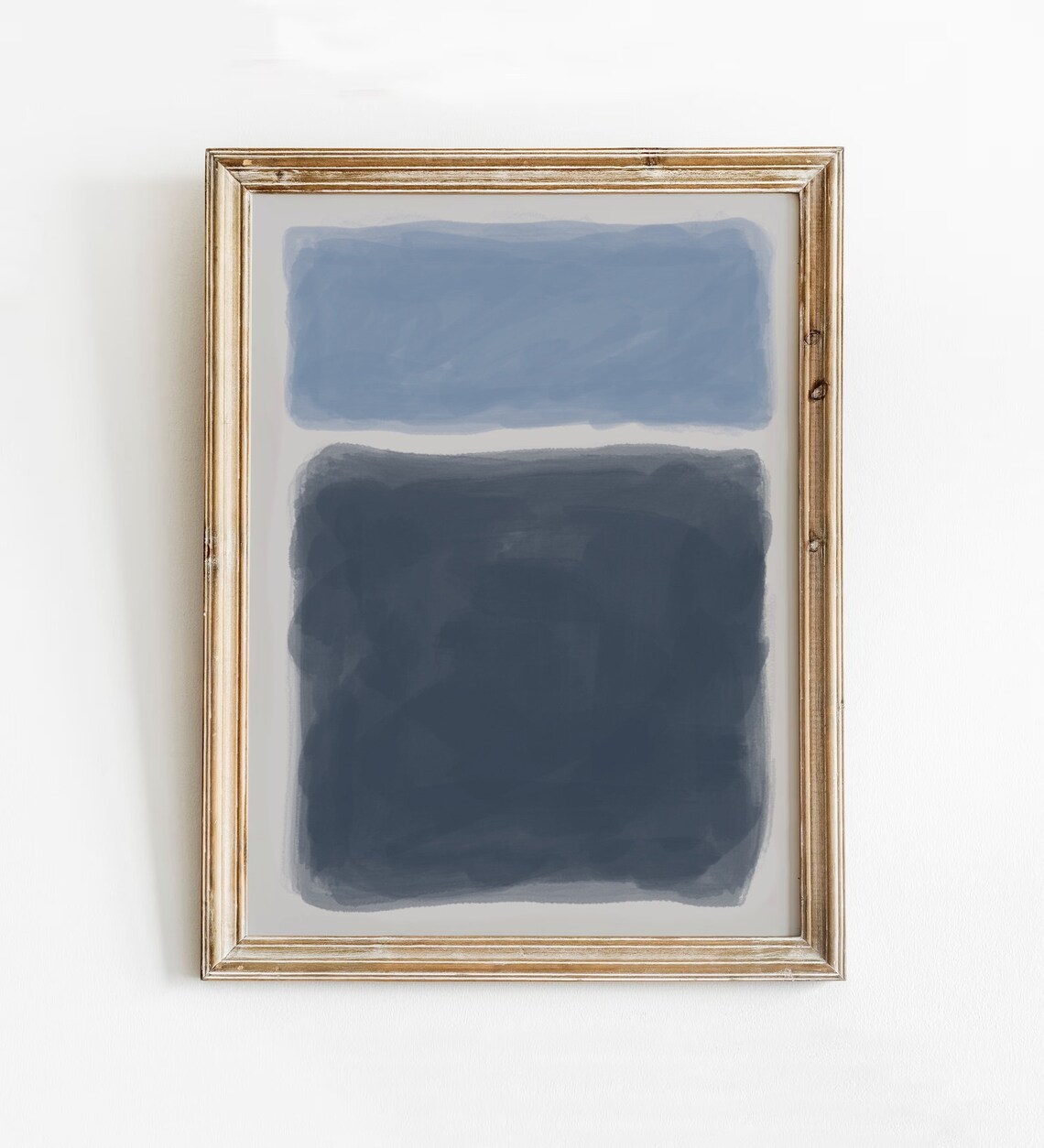 Blue Abstract Watercolor Art Print, Rothko-Style Coastal