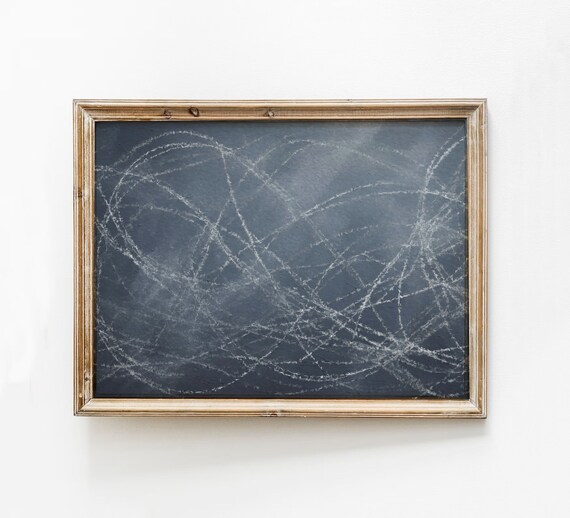 Navy Blue Scribble Lines Abstract Minimal Modern Canvas Wall Art
