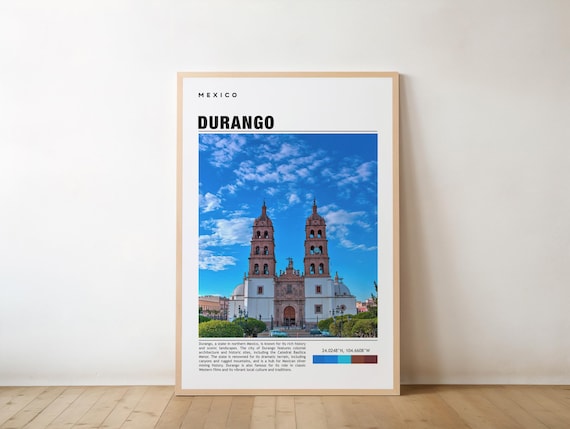 Durango Print Poster Wall Art Travel Artwork Photo Mexico