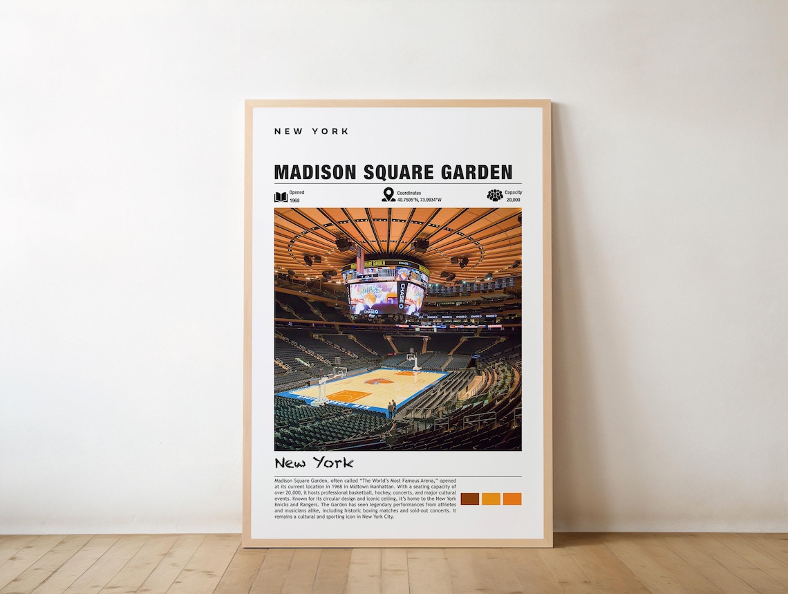 Madison Square Garden Photo Poster, New York Landmark