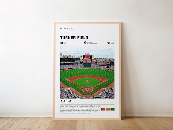 Turner Field Atlanta Georgia Baseball Stadium Aerial Photo Poster