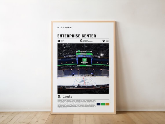 Electric Enterprise Center St Louis Arena Night Sports Poster