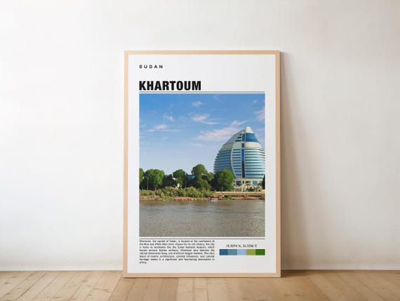 Khartoum Print Art Poster Photo Painting Sudan Africa Travel