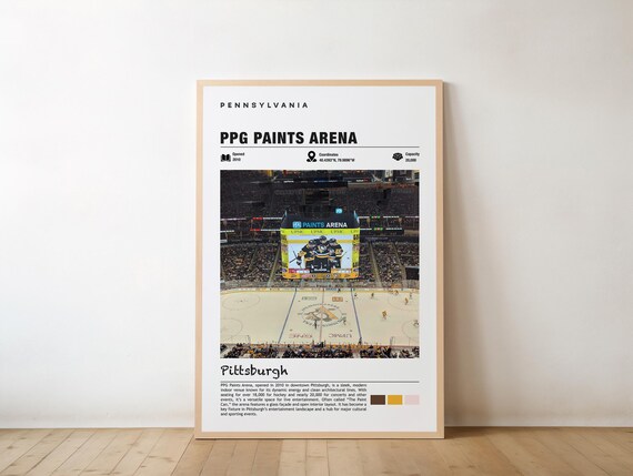 PPG Paints Arena Pittsburgh Pennsylvania Hockey Travel Poster
