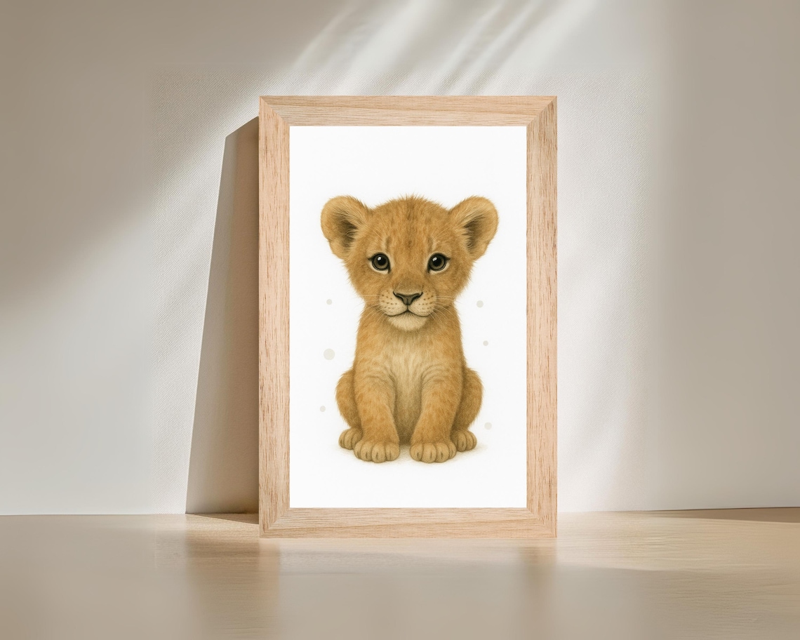 Safari Animal Nursery Decor, Lion Elephant Giraffe - Image 4