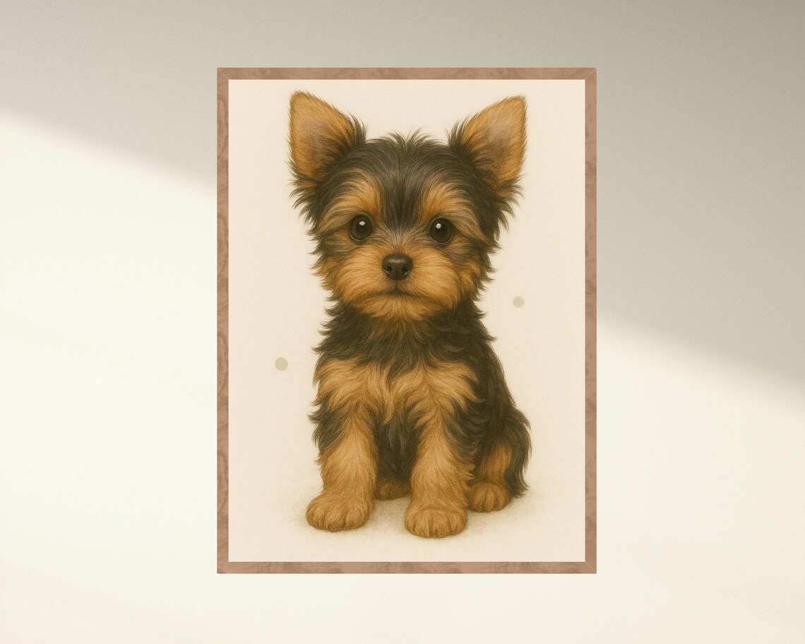 Yorkshire Terrier Puppy, Nursery Decor Poster - Image 4