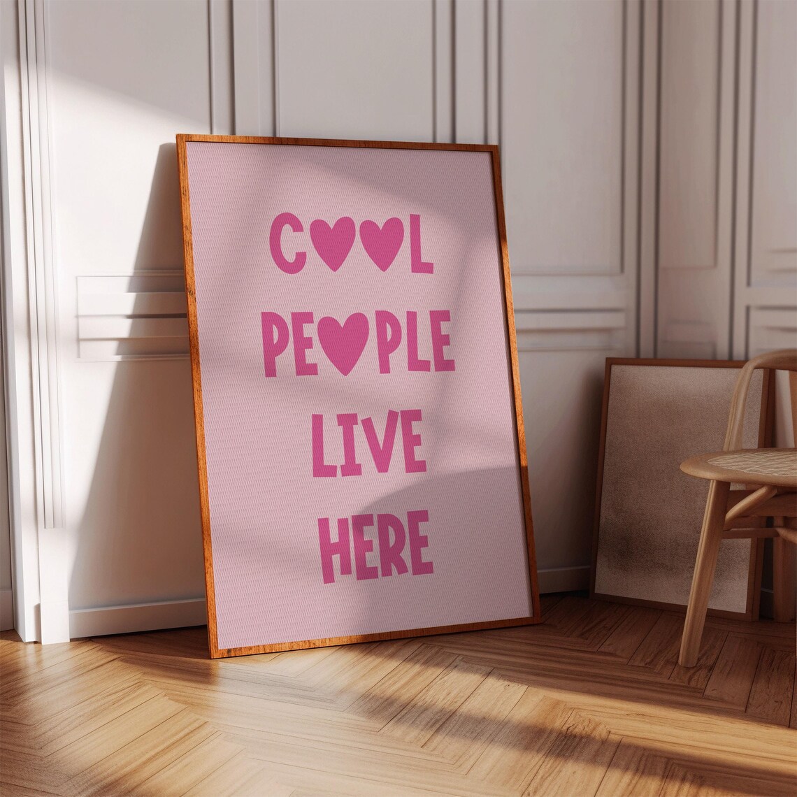 Funny Home Quote, Cool People Live Here Art Print