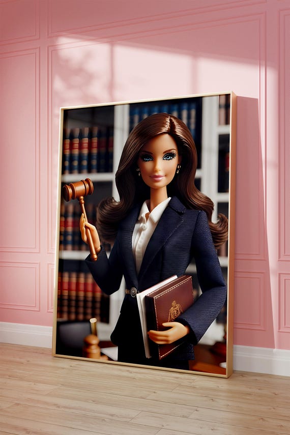 Girly Lawyer Art Print Feminine Law Office Decor Digital Download