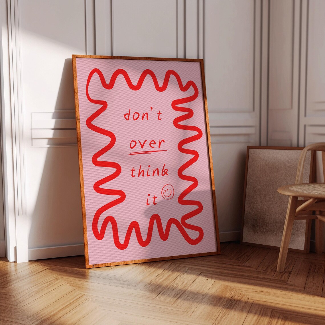 Dont Overthink It Funny Quote Poster Print