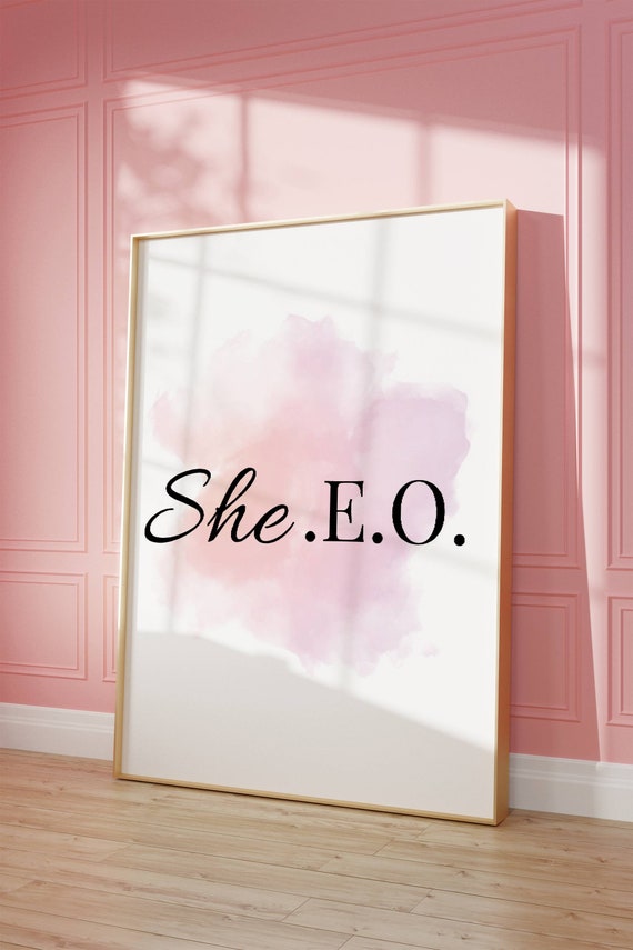 Girly Ceo Poster Pink Quote Wall Art Digital Download