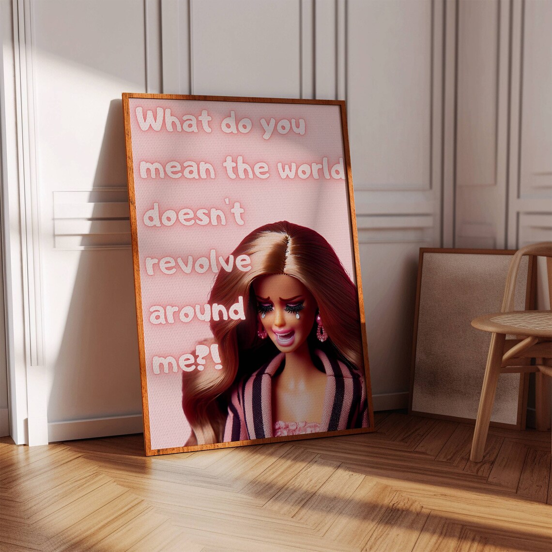 Funny Girl Poster, Retro Fashion Doll Print