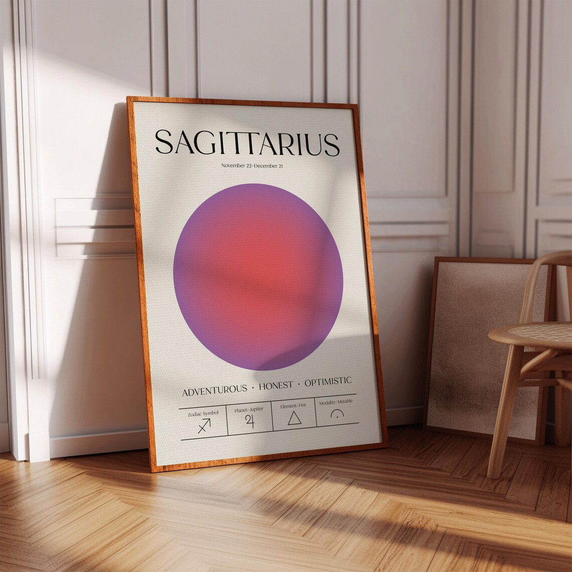 Sagittarius Astrology Poster, Zodiac Sign