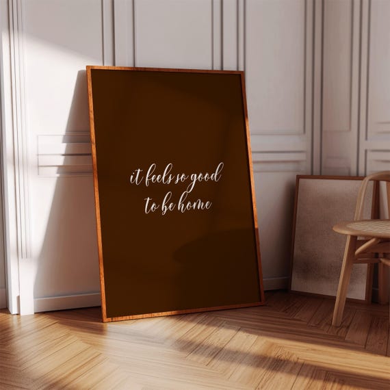 Home Quote Print Minimalist Wall Art Typography Poster Decor Digital Download