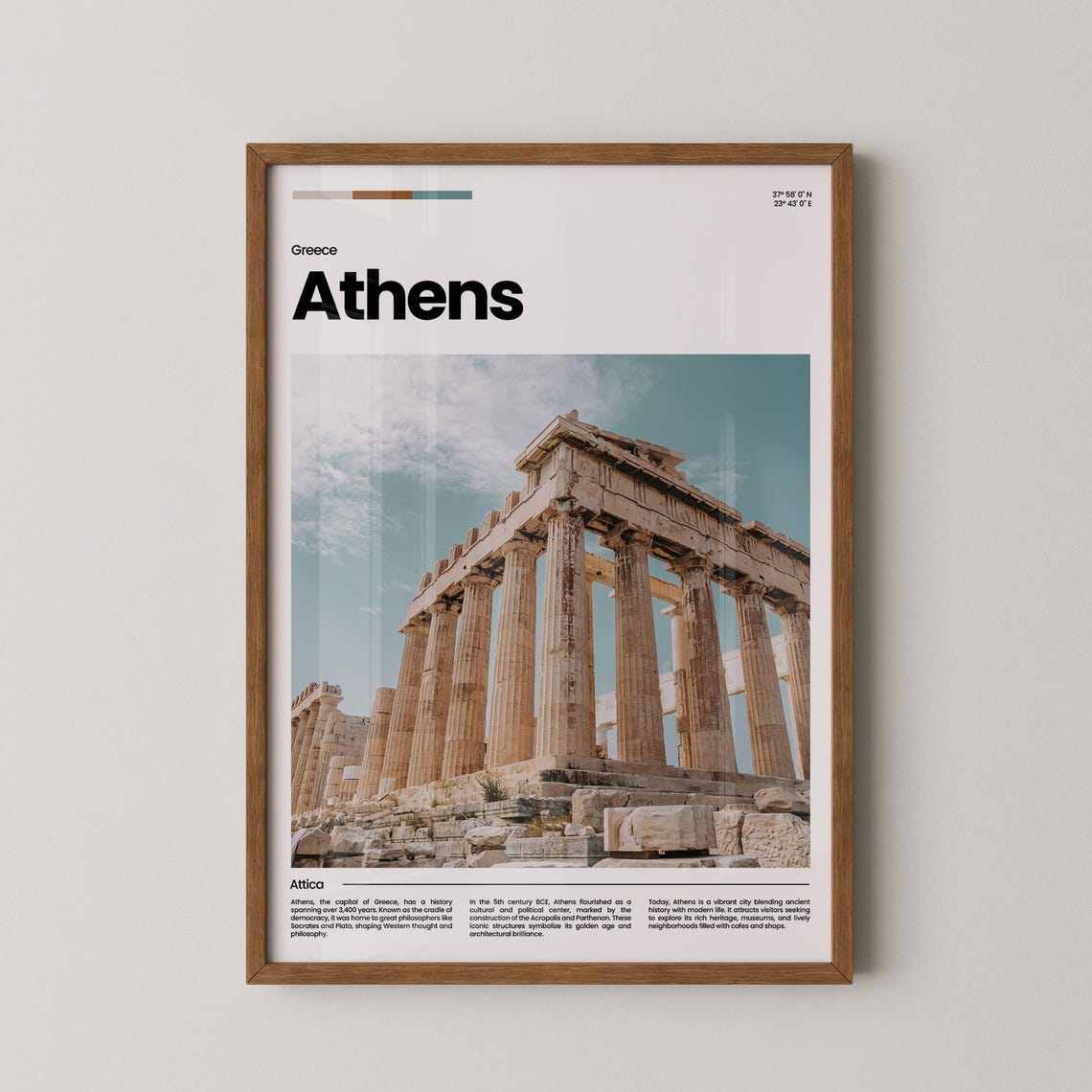 Athens Travel Poster Athens Poster Athens Photo Poster Athens Art Print Athens Art Greece Poster Greece Travel Poster Travel Gift