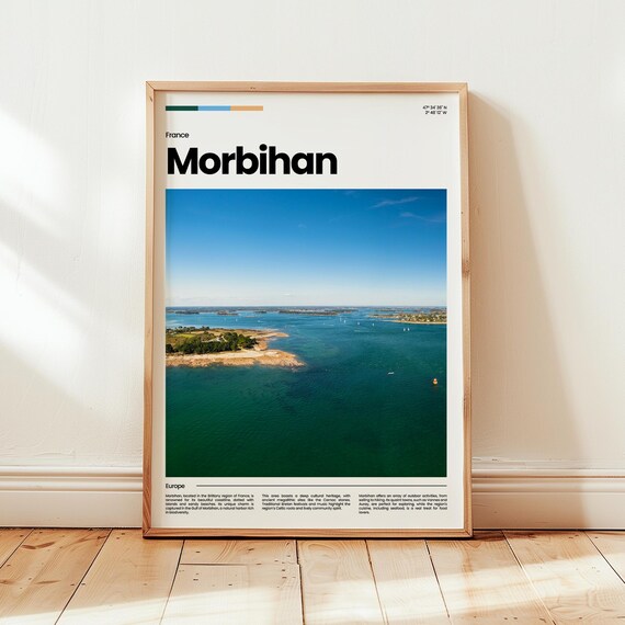 Morbihan Brittany France Coastal Travel Poster Gulf Islands Photo
