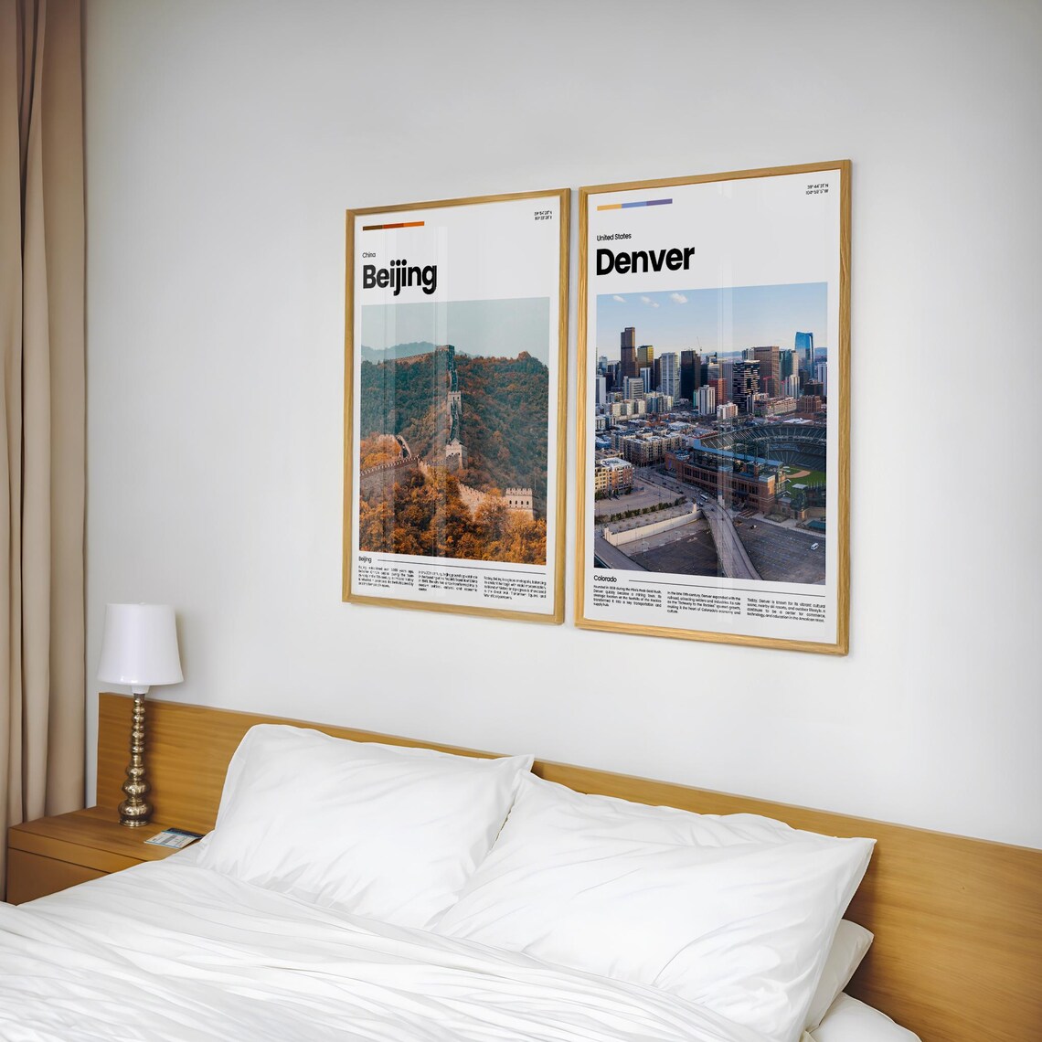 Denver Colorado Downtown Aerial Cityscape Travel Photography Poster - Image 2