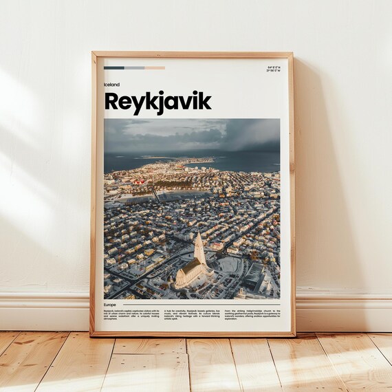Reykjavik Poster Print Photo Wall Art Iceland Travel Gift
