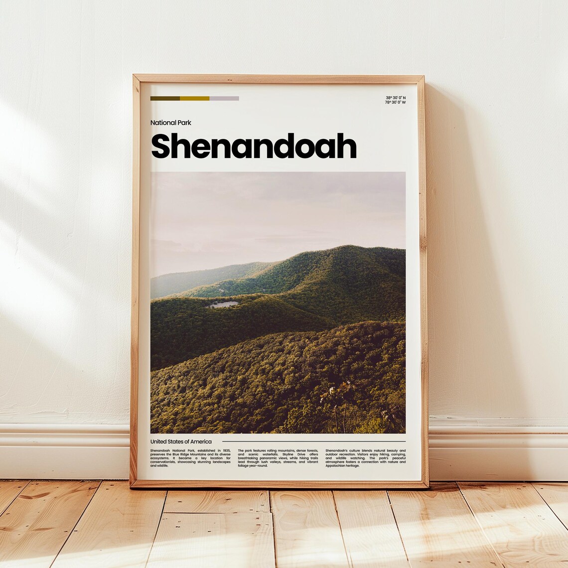 Shenandoah Poster Print Photo National Park Travel Gift