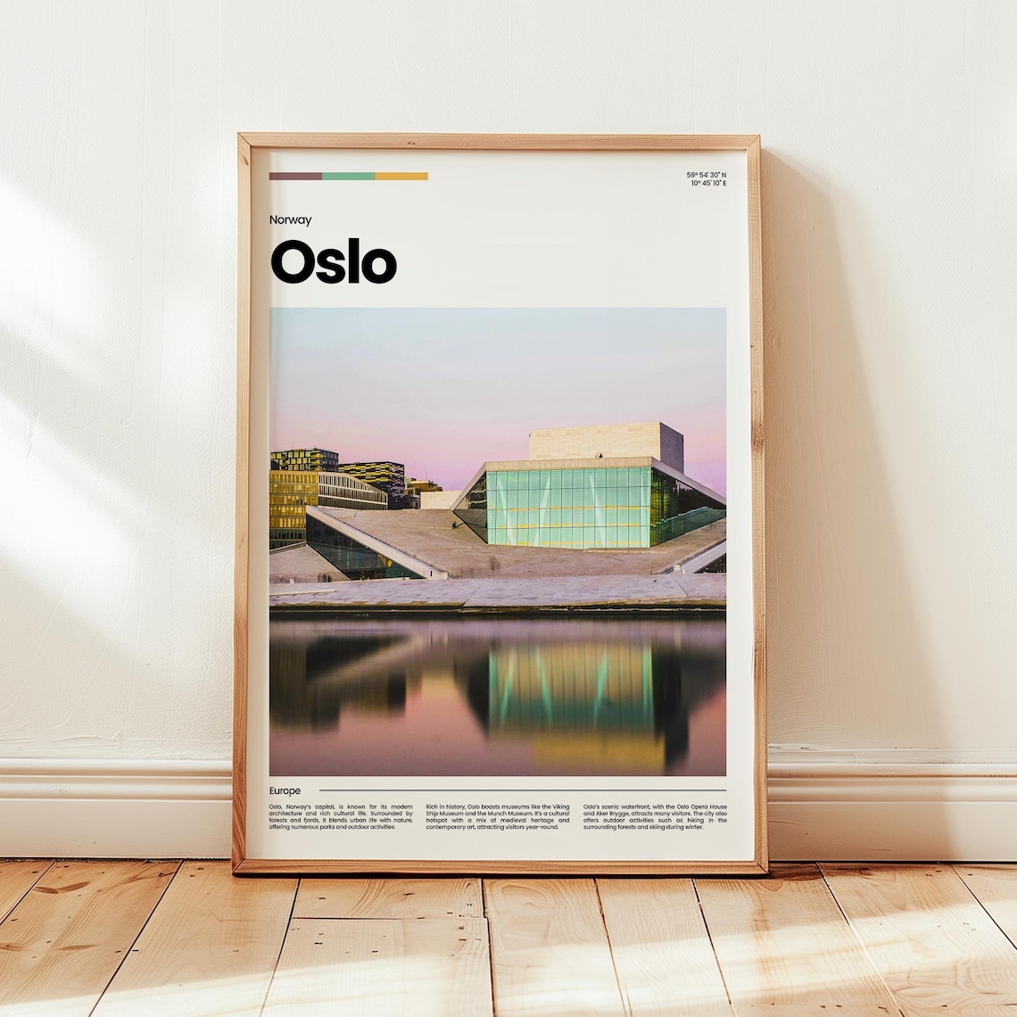 Oslo Norway Opera House Waterfront Landmark Photo Travel Poster