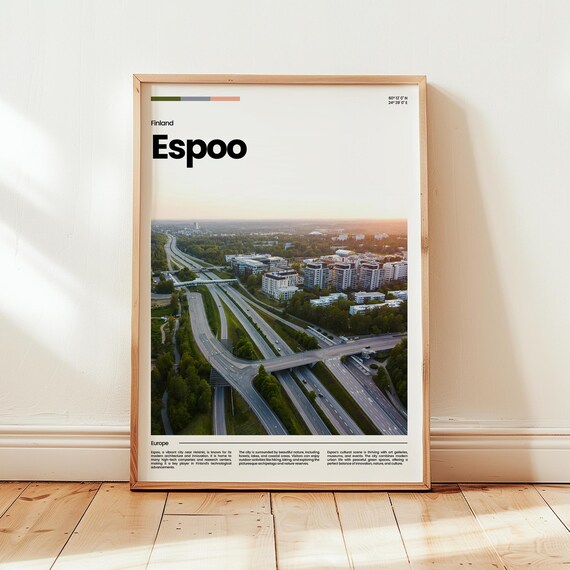 Espoo Poster Print Photo Wall Art Finland Travel Gift