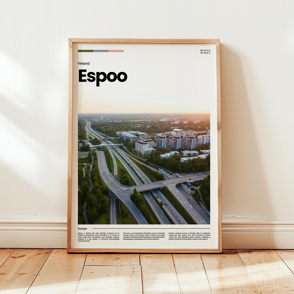 Espoo Poster Print Photo Wall Art Finland Travel Gift