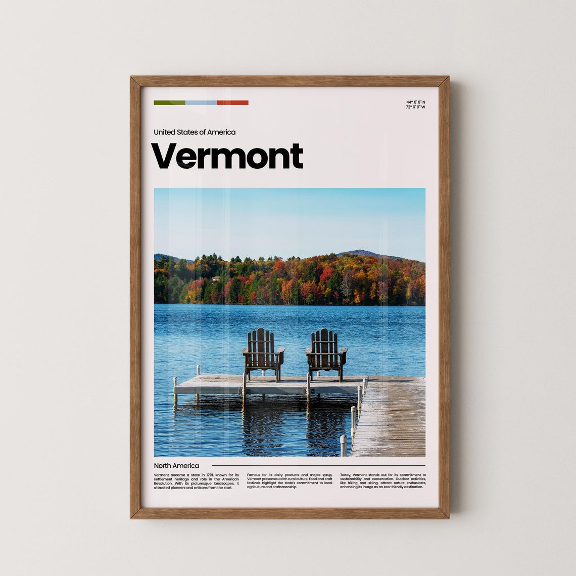 Vermont Travel Poster Vermont Poster Vermont Photo Poster Vermont Art Print Vermont Art Usa Poster Usa Travel Poster Travel Gift