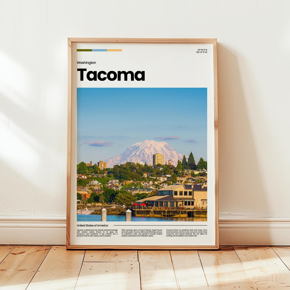 Tacoma Poster Print Photo Wall Art Washington Travel Gift