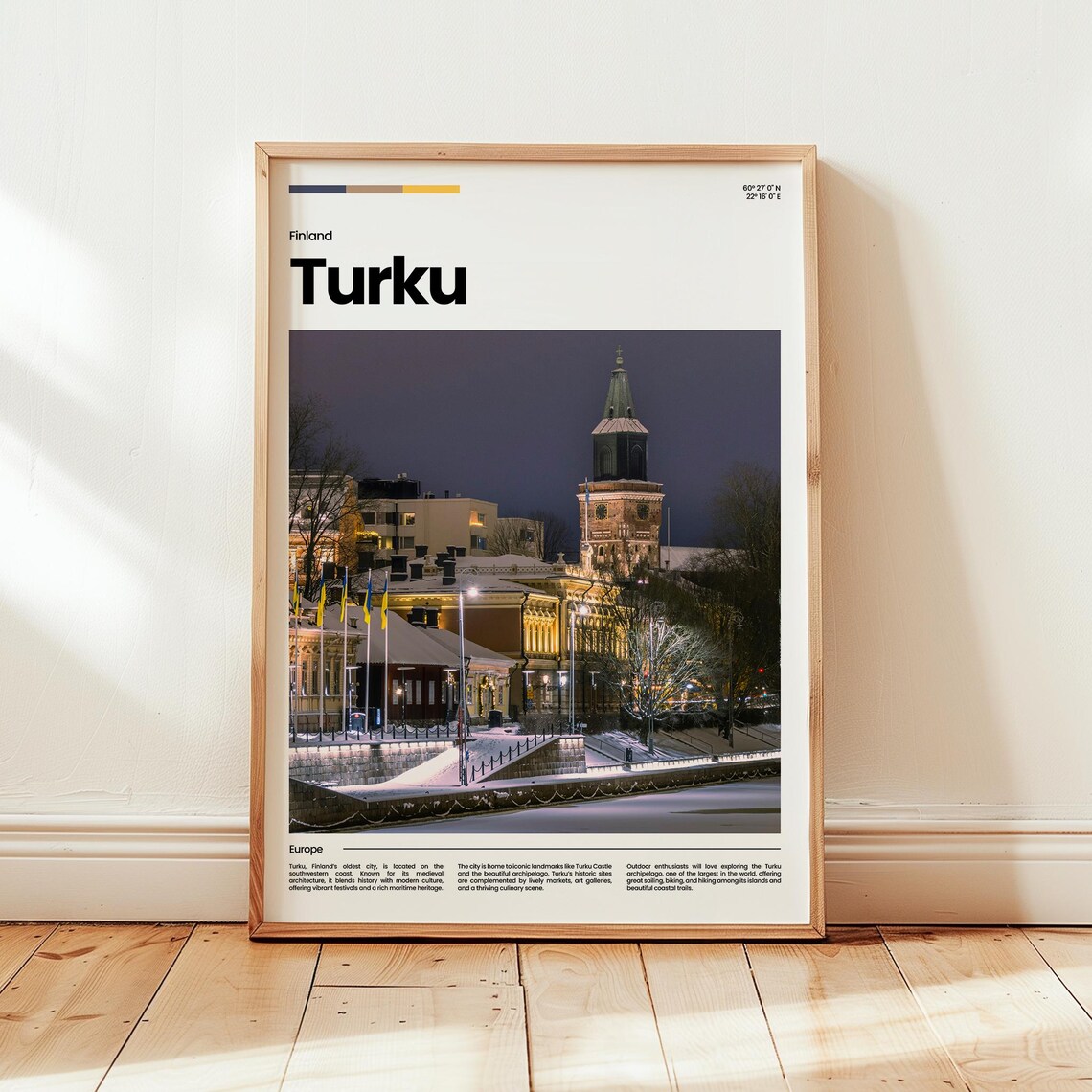 Turku Poster Print Photo Wall Art Finland Travel Gift
