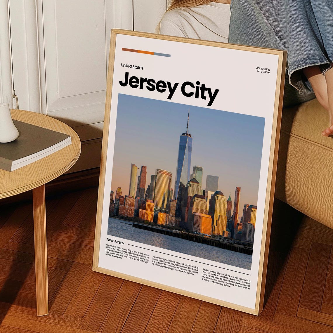 Jersey City Travel Poster Jersey City Poster Jersey City Photo Poster Jersey City Art Print Usa Poster Travel Gift - Image 3