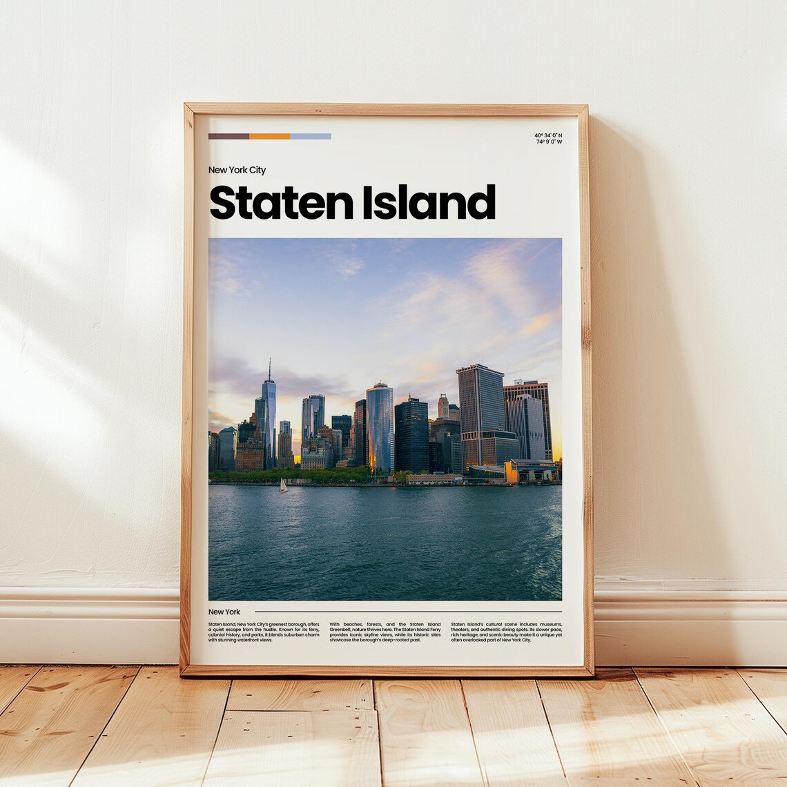 Staten Island Poster Print Photo New York Travel Gift