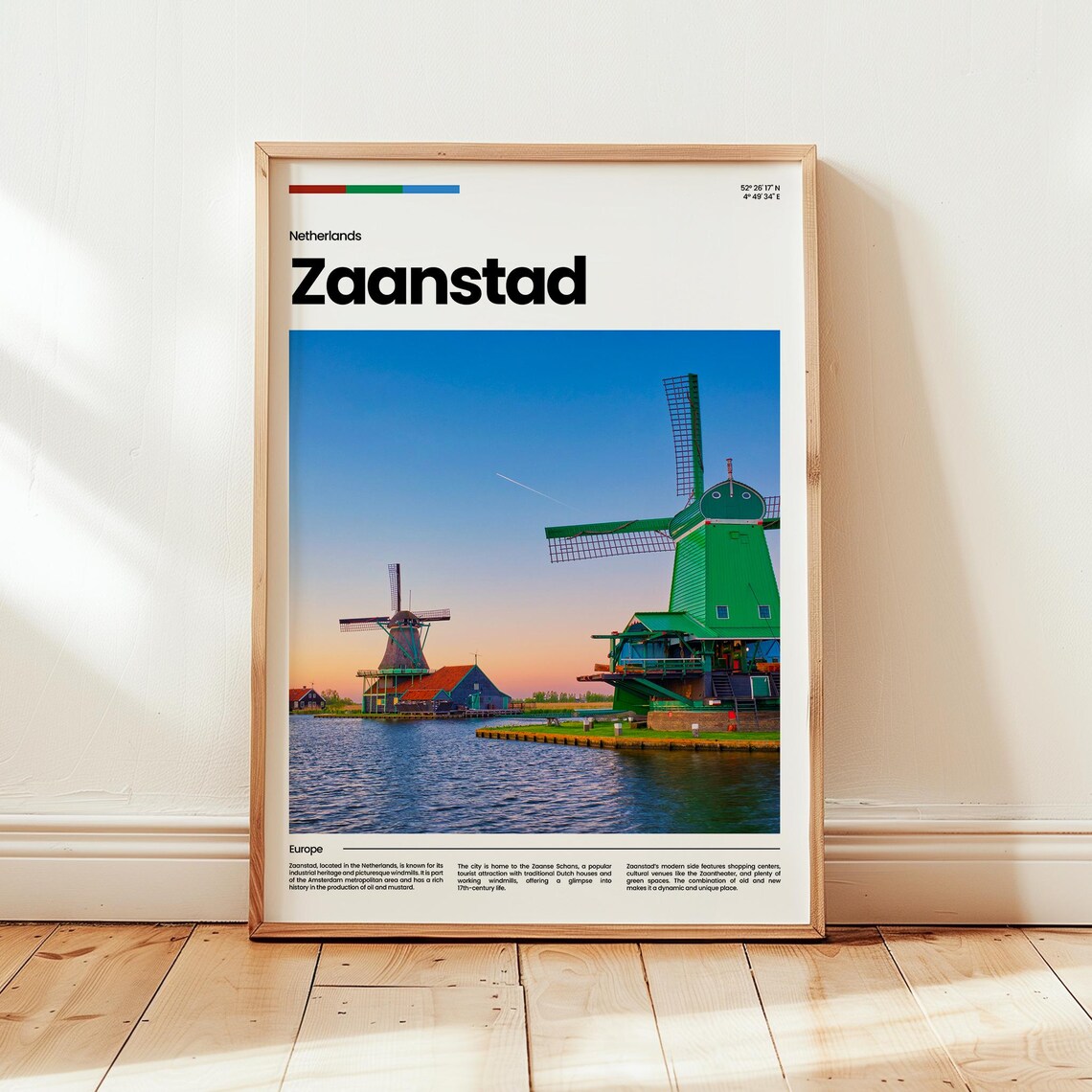 Zaanstad Poster Print Photo Wall Art Netherlands Travel Gift