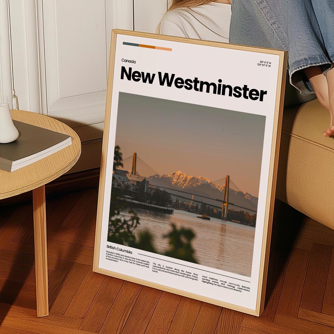 New Westminster Travel Poster New Westminster Poster New Westminster Photo Poster New Westminster Art Print Canada Poster Travel Gift - Image 3